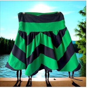 vtg RUGBY by Ralph Lauren Kelly green navy blue stripe size large L Y2K skirt